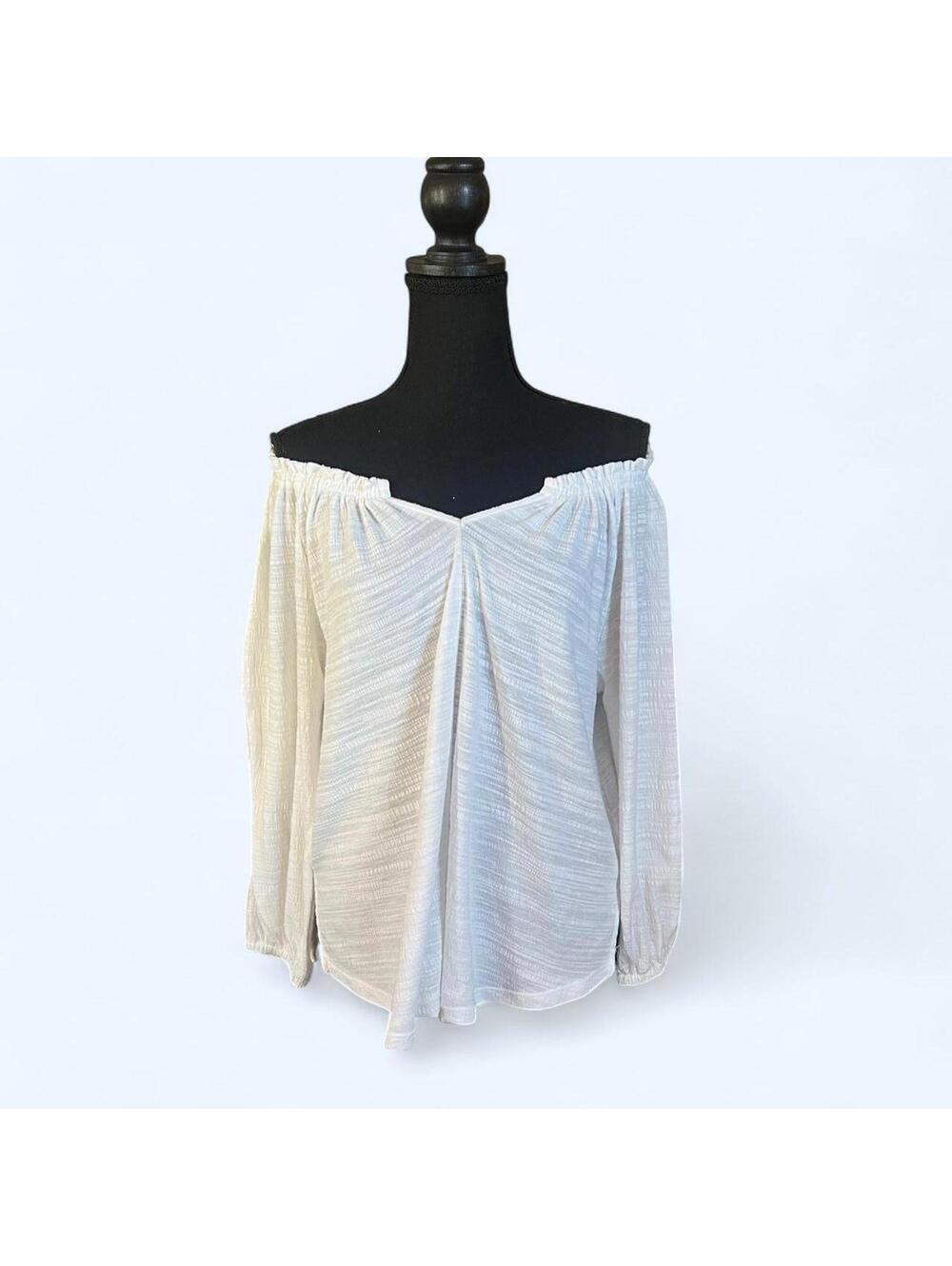 White off the shoulder boho blouse size Medium